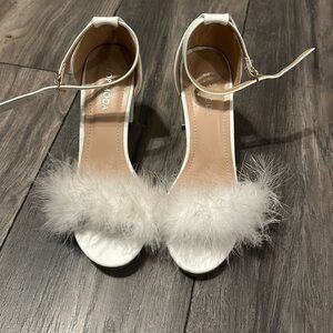 White heels, worn once. Size 7.5